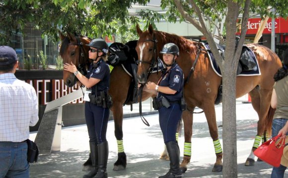 Mounted Police officers