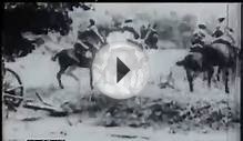 World War One. British cavalry teams galloping their